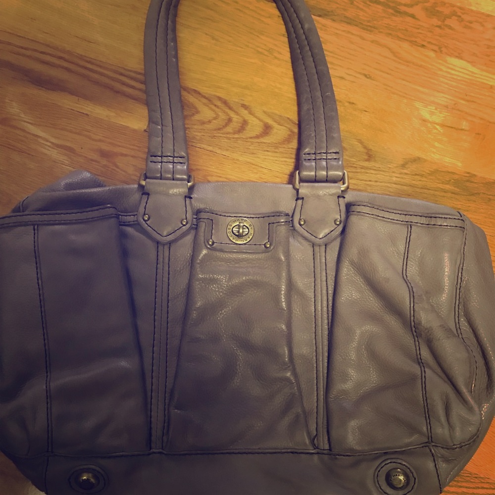Marc Jacobs gray leather tote